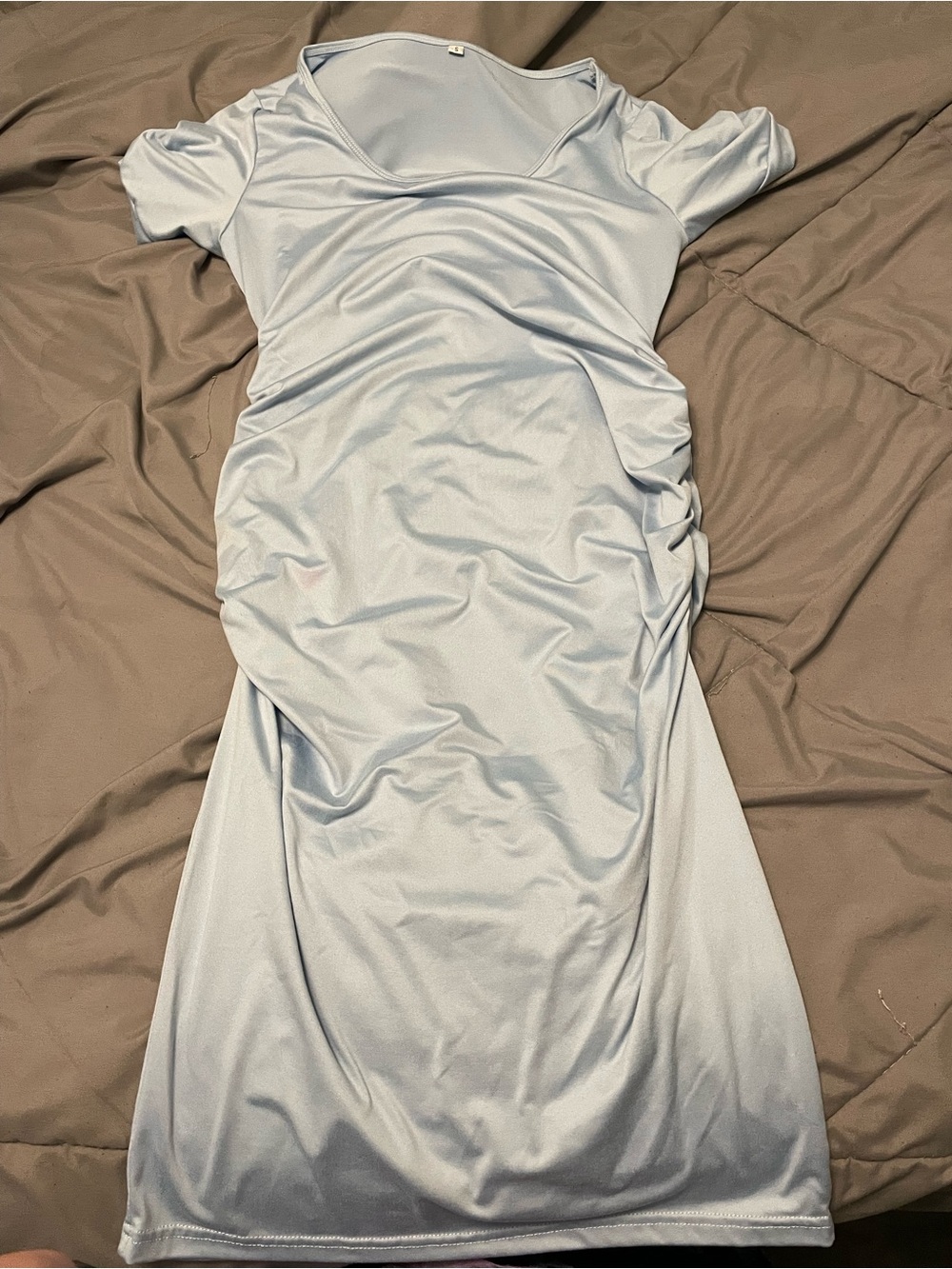 Blue maternity dress